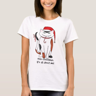 Selvis grappige kerstkat t-shirt