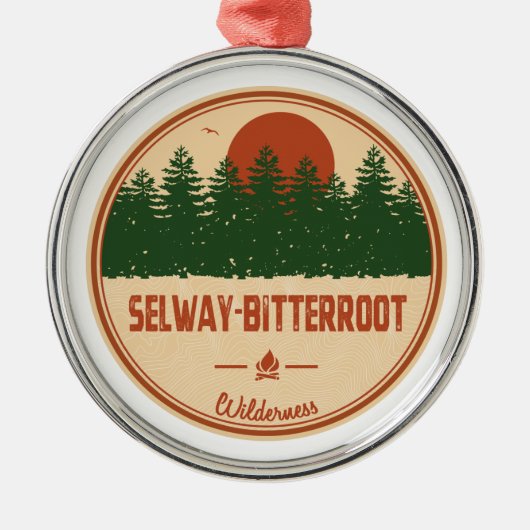 Selway-Bitterroot Wilderness Montana Idaho Metalen Ornament (Voorkant)