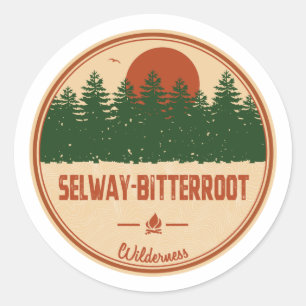 Selway-Bitterroot Wilderness Montana Idaho Ronde Sticker