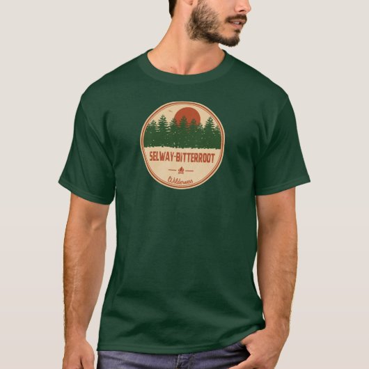 Selway-Bitterroot Wilderness Montana Idaho T-shirt (Voorkant)