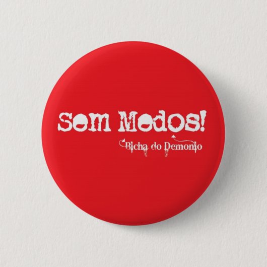 Sem Medos Vermelho Ronde Button 5,7 Cm (Voorkant)