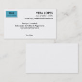 Sem título, VERA LOPES, e-mail: mgs_contabilida... Visitekaartje (Voorkant / Achterkant)