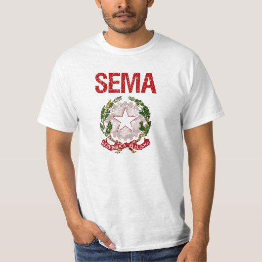 Sema Italiaanse achternaam T-shirt (Voorkant)