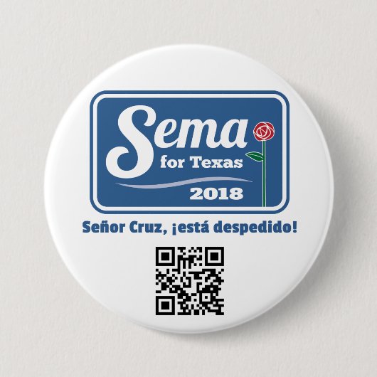 Sema voor Texas 2018 3-inch Button (Voorkant)