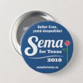 Sema voor Texas 2018 3-inch Button (Voorkant /achterkant)
