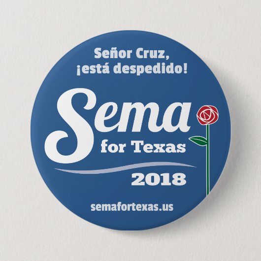 Sema voor Texas 2018 3-inch Button (Voorkant)