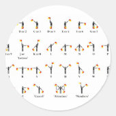 Semafoor Vlaggrafiek Ronde Sticker (Voorkant)