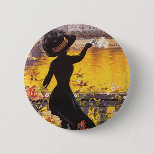 Semaine d'Aviation de Lyon Ronde Button 5,7 Cm