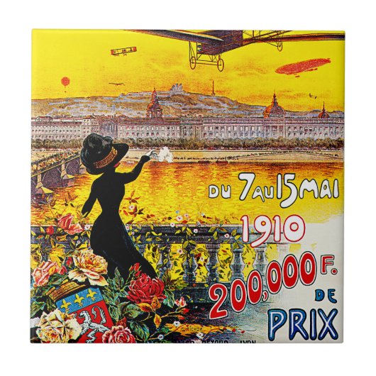 Semaine d'Aviation de Lyon Tegeltje (Voorkant)