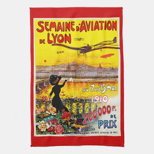 Semaine d'Aviation de Lyon Theedoek (Verticaal)