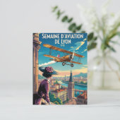 Semaine d'Aviation de Lyon  Verjaardag Kaart (Staand voorkant)