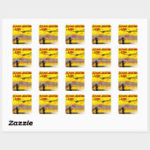 Semaine d'Aviation de Lyon Vierkante Sticker (Vel)