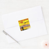 Semaine d'Aviation de Lyon Vierkante Sticker (Envelop)
