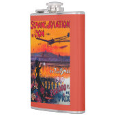 Semaine d'Aviation De Lyon Vintage Poster Heupfles (Links)