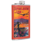 Semaine d'Aviation De Lyon Vintage Poster Heupfles (Rechts)