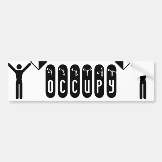 semaphore flag "OCCUPY" Bumpersticker (Voorkant)