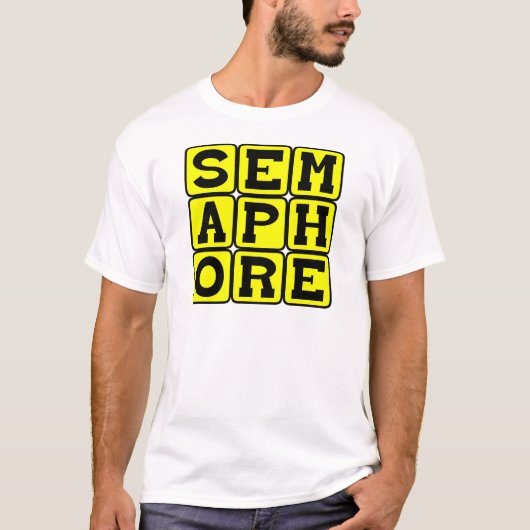Semaphore, manier van woordloze communicatie t-shirt (Voorkant)