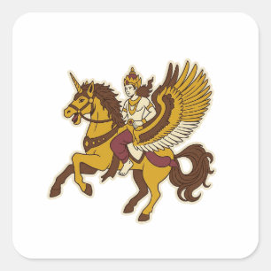 Sembrani Paard Vierkante Sticker