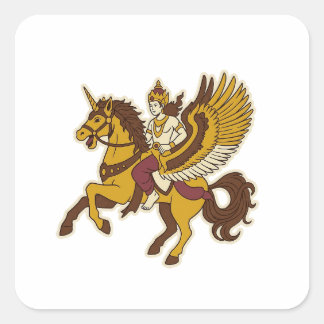 Sembrani Paard Vierkante Sticker