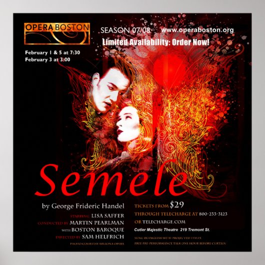 semele poster30x30 poster (Voorkant)