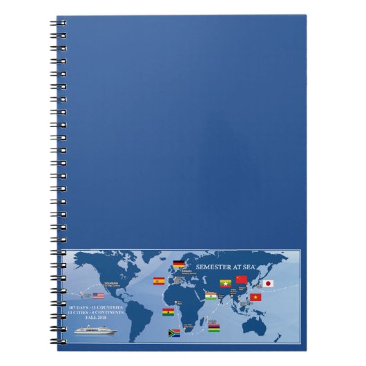 Semester bij de Herfst 2018 van het Zee Notitieboe Notitieboek (Voorkant)