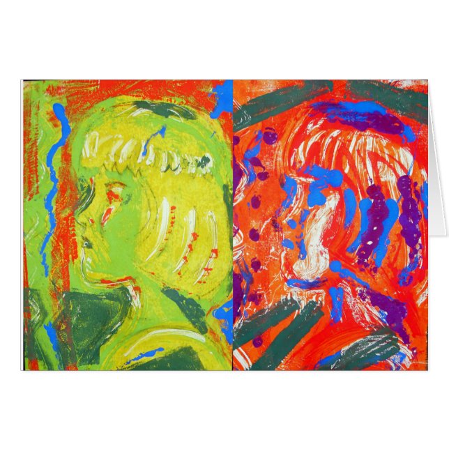 Semi-abstract meisje oppervlakteprint helder (Voorkant Horizontaal)