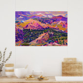 Semi Abstract schilderen van het Colorado Landscap Poster (Keuken)