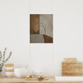 Semi-abstracte boomkunst poster (Keuken)