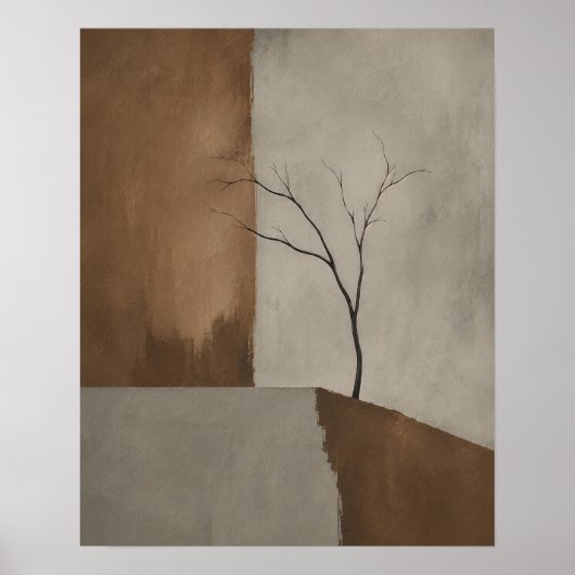 Semi-abstracte boomkunst poster (Voorkant)