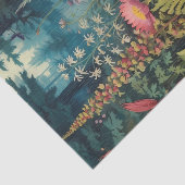 Semi-Abstracte wilde bloemen in een bos Tissuepapier (Detail)