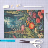 Semi-Abstracte wilde bloemen in een bos Tissuepapier (Craft)