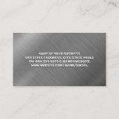 Semi Big Rig Truck | Achtergrond met metalen borst Visitekaartje (Achterkant)