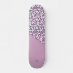 Semi camouflage dubbel grijs en roze verticaal persoonlijk skateboard