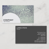 Semi-cirkel paneel - Waterdruppels op glas 01 Visitekaartje (Voorkant / Achterkant)