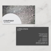 Semi-cirkel paneel - Waterdruppels op glas 02 Visitekaartje (Voorkant / Achterkant)