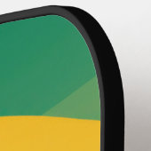 Semi cirkels in levendige kleuren pickleball paddle (Links Detail)