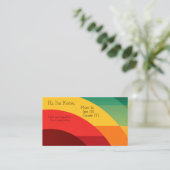 Semi cirkels in levendige kleuren visitekaartje (Staand voorkant)