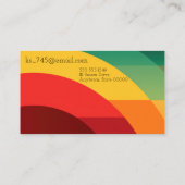 Semi cirkels in levendige kleuren visitekaartje (Achterkant)
