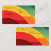 Semi cirkels in levendige kleuren visitekaartje (Voorkant / Achterkant)