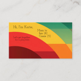 Semi cirkels in levendige kleuren visitekaartje