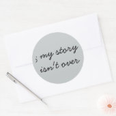 Semi-colon; bewustzijn van geestelijke gezondheid ronde sticker (Envelop)