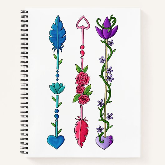 Semi Colon Pijlen Notitieboek (Voorkant)