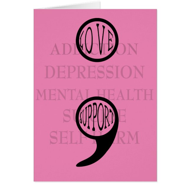 Semi colon's nieuwe betekenis Love & Support (Voorkant)