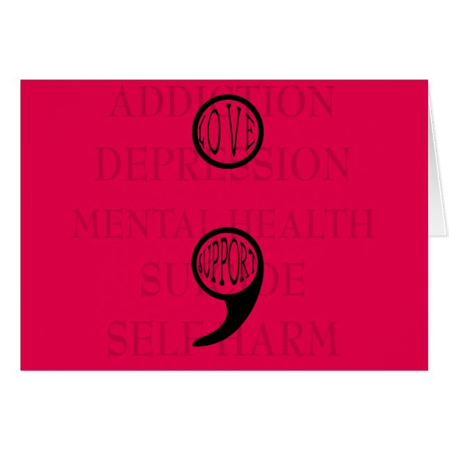 Semi colon's nieuwe betekenis Love & Support (Voorkant Horizontaal)