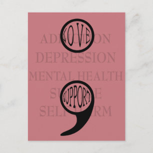 Semi colon's nieuwe betekenis Love & Support Briefkaart