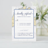 Semi-formele nautische bruiloft / evenement RSVP-k RSVP Kaartje (Staand voorkant)