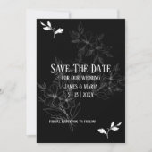Semi-formele zwarte & witte platte Save The Date k (Voorkant)