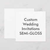 SEMI-GLANS 5,25" Vierkante bruiloft uitnodigingen (Voorkant / Achterkant)