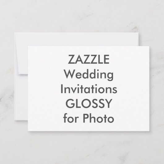 SEMI-GLANS 5" x 3,5" Uitnodigingen voor het Huweli (Voorkant)