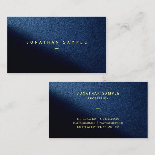 Semi-glanspapier Uw aangepaste tekst Elegante luxe Visitekaartje (Voorkant / Achterkant)